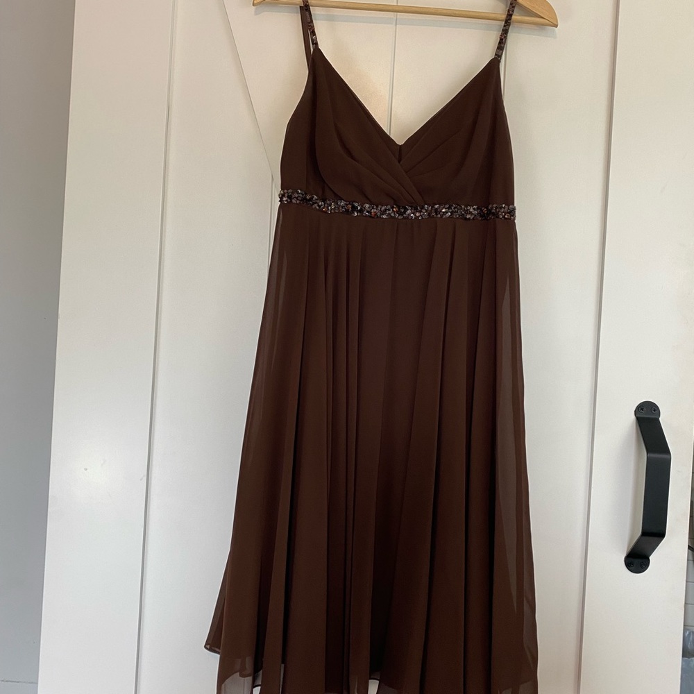 EVA BLUE Elegant Brown Evening Dress Vintage Y2K Fairycore